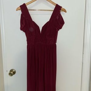ASOS Burgundy Backless Dress
